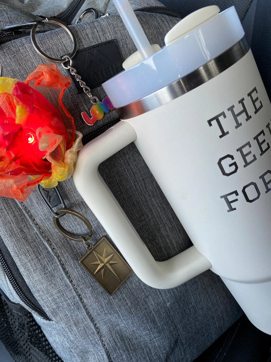 Light up Bag Charm, fire keychain, LED key chain