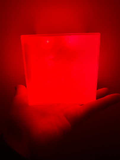Red glowing cube